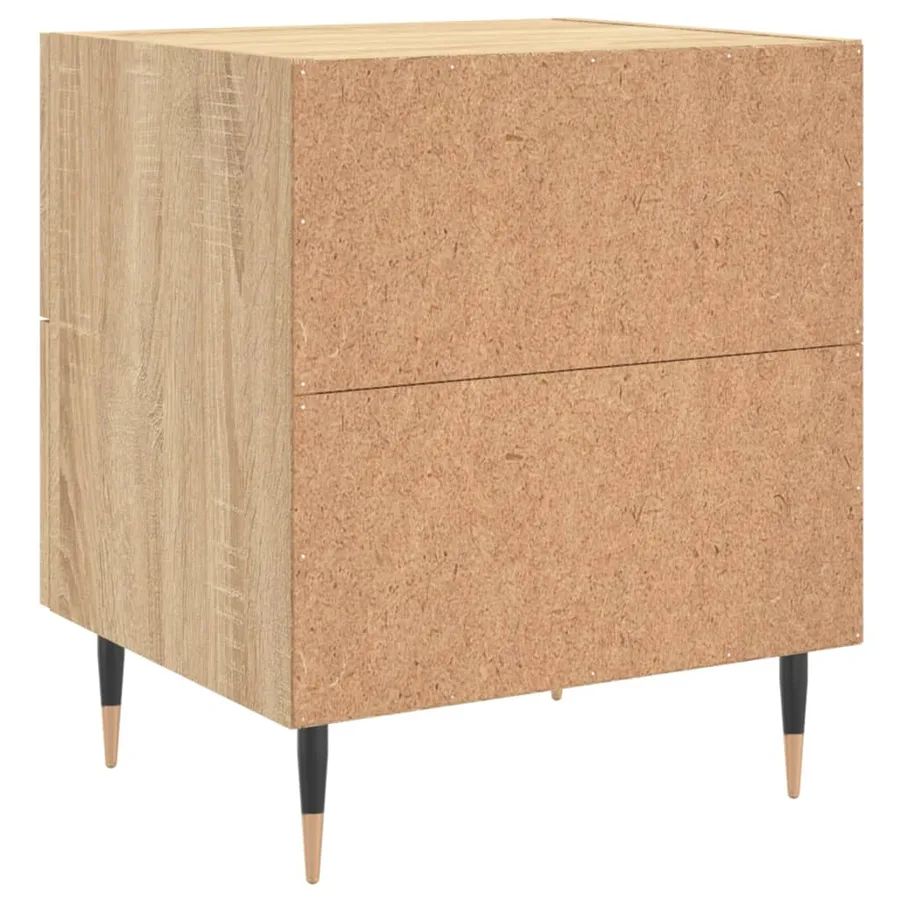 Tables de chevet 2 pcs chêne sonoma 40x35x47,5 cm - 9