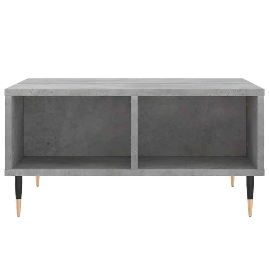 Table basse gris béton 60x60x30 cm bois d'ingénierie - 4