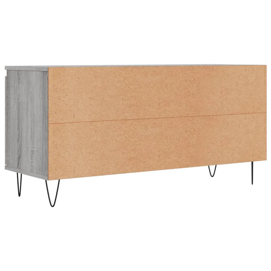 Meuble TV sonoma gris 104x35x50 cm bois d'ingénierie - 8