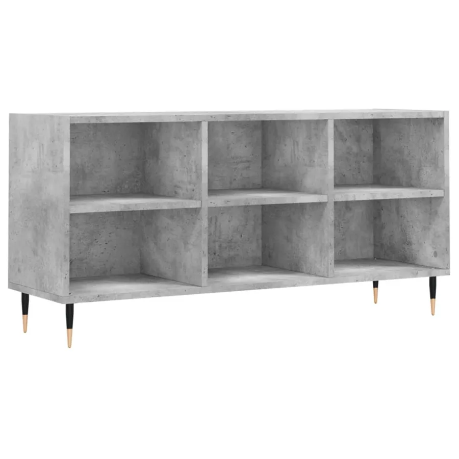 Meuble TV gris béton 103,5x30x50 cm bois d'ingénierie - 2
