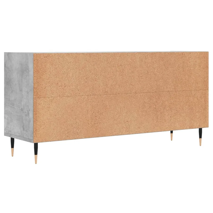 Meuble TV gris béton 103,5x30x50 cm bois d'ingénierie - 6