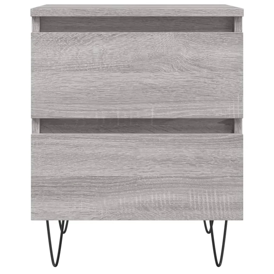 Table de chevet sonoma gris 40x35x50 cm bois d’ingénierie - 5