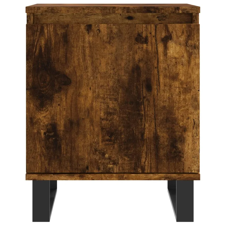 Tables de chevet 2 pcs chêne fumé 40x30x50 cm bois d'ingénierie - 5