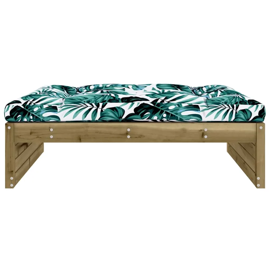 Repose-pied de jardin 120x80 cm bois de pin imprégné - 3
