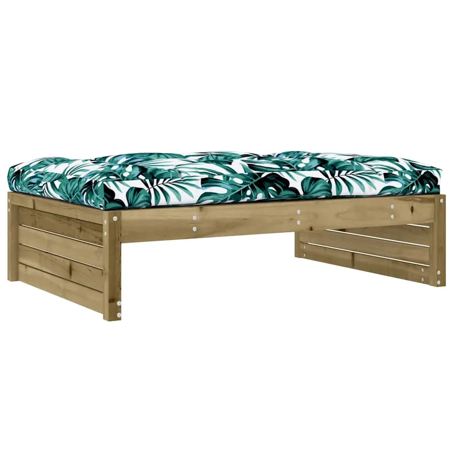 Repose-pied de jardin 120x80 cm bois de pin imprégné - 6