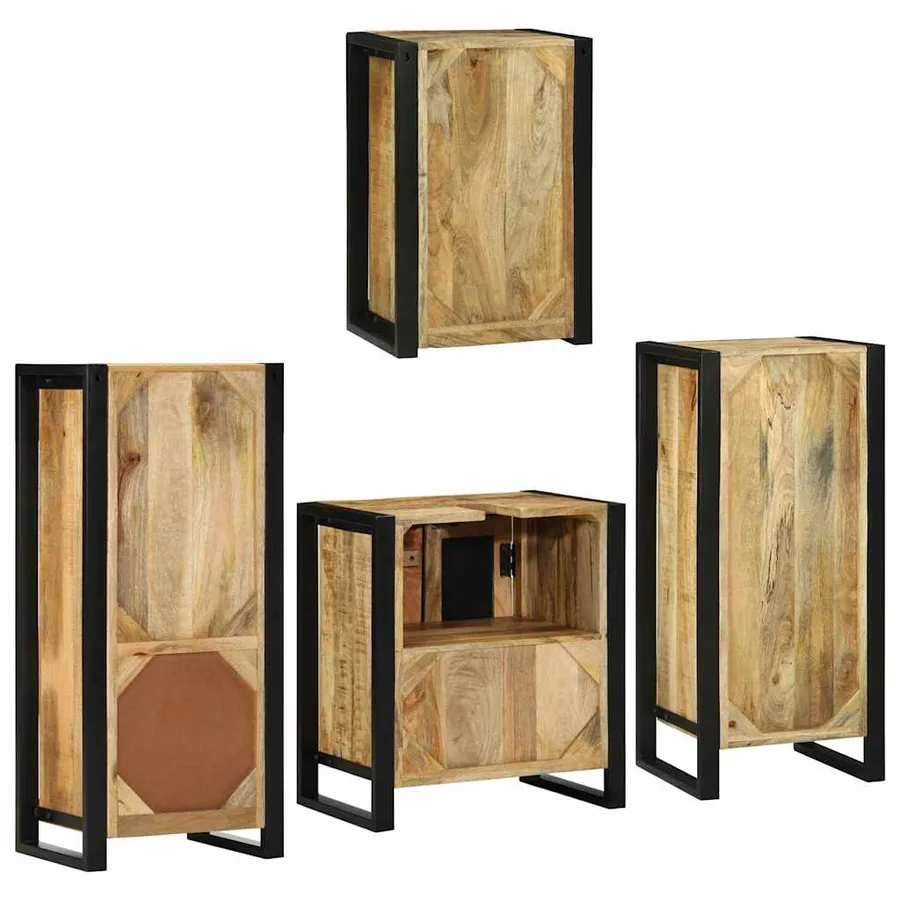 Ensemble de mobilier de salle de bain avec étagère 4 pcs - 10