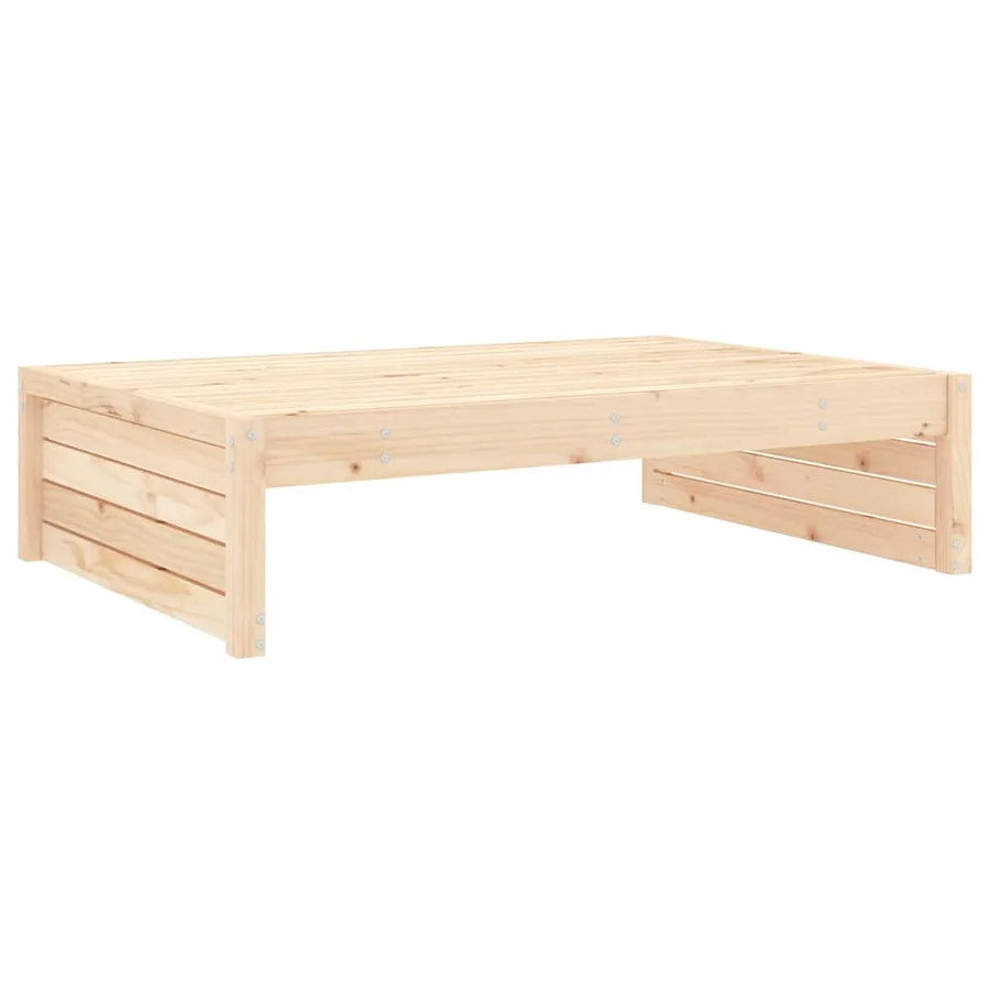 Repose-pied de jardin 120x80 cm bois de pin massif - 4