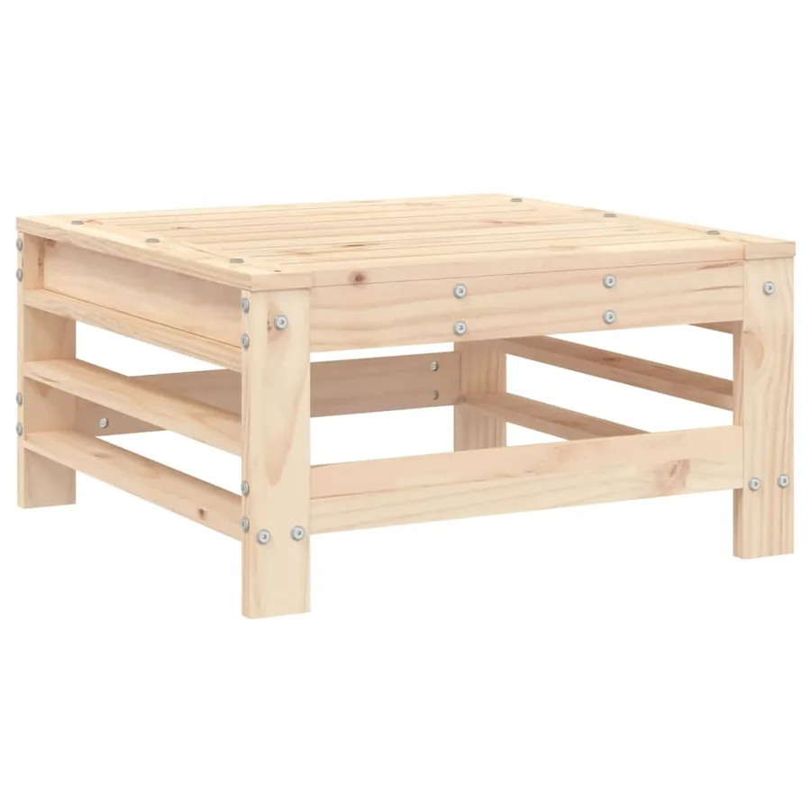 Repose-pieds de jardin avec coussins lot de 2 bois pin massif - 5