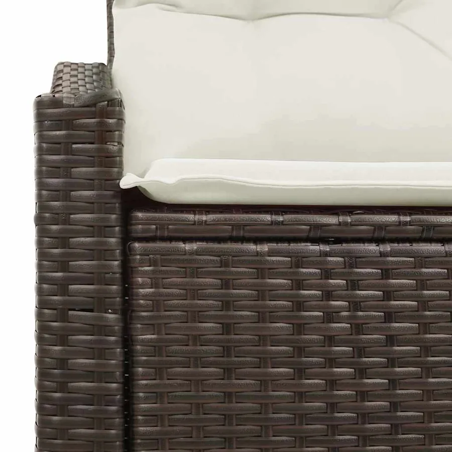 Canapé de jardin avec coussin 123 x 62 x 69 cm polyrotin - 5