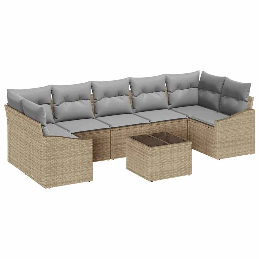 Ensemble de Canapés Beige et Gris clair 55 x 55 x 37 cm - 2