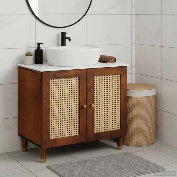 Armoire d'évier Marron 62 x 33 x 58 cm Bois d'ingénierie