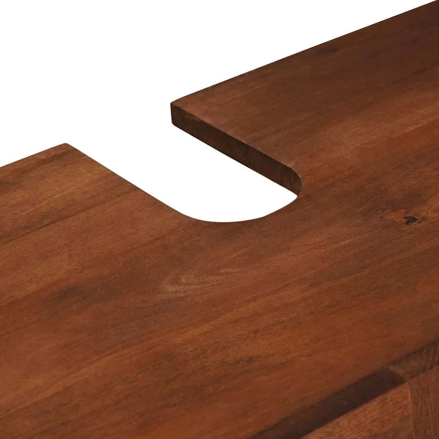 Cabinet de salle de bain avec tiroir 4 pcs Marron et Noir - 10