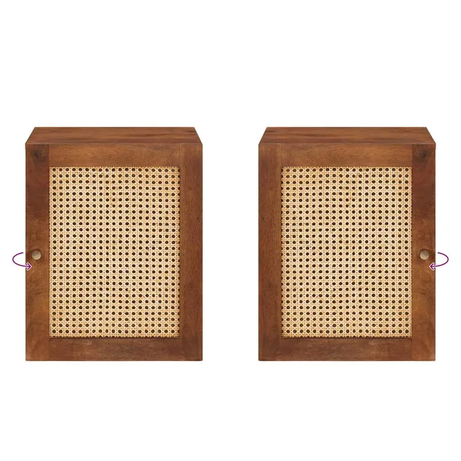 Cabinet de salle de bain avec tiroir 4 pcs Marron et Noir - 14