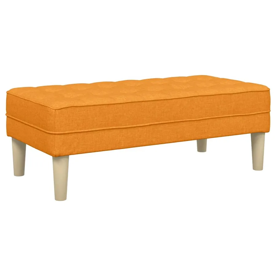 banc avec coussin Jaune foncé 113 x 57 x 39 cm tissu - 2