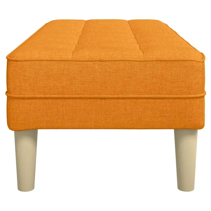 banc avec coussin Jaune foncé 113 x 57 x 39 cm tissu - 5