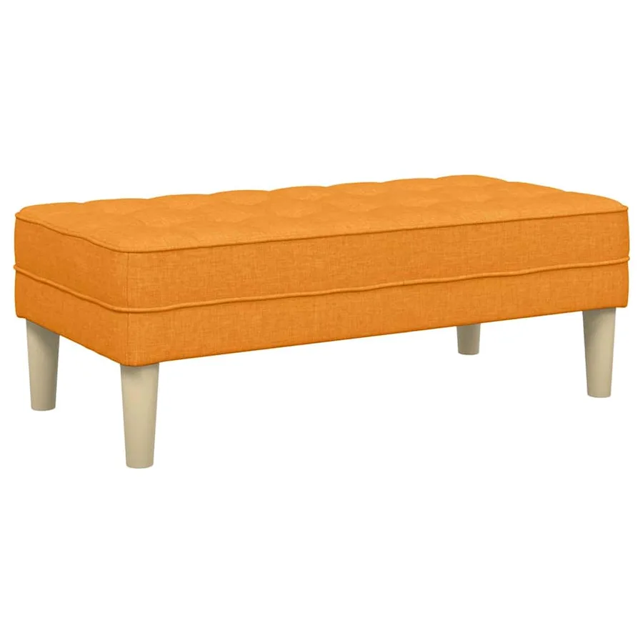 banc avec coussin Jaune foncé 113 x 57 x 39 cm tissu - 6