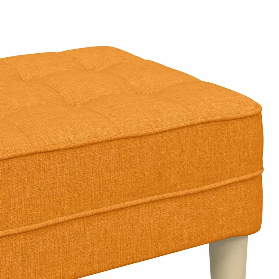 banc avec coussin Jaune foncé 113 x 57 x 39 cm tissu - 7