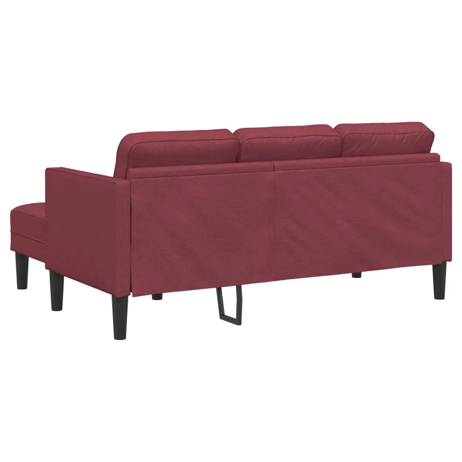 Ensemble de Canapés avec coussin 2 pcs Bordeaux Polyester - 11