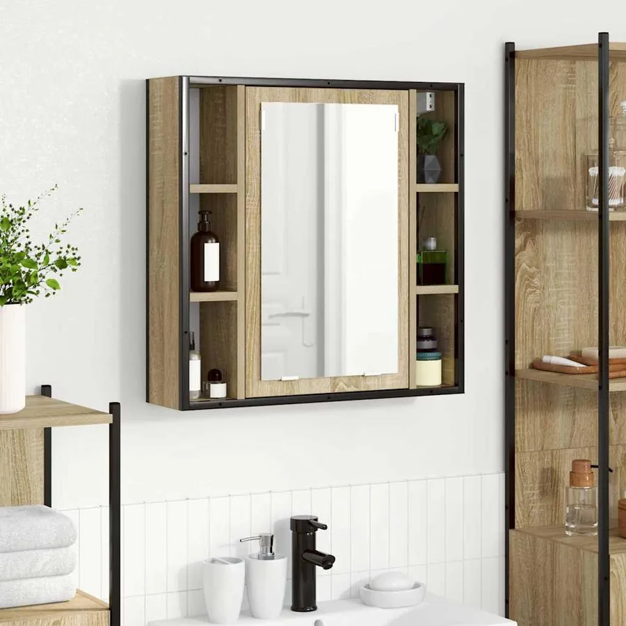 Armoire Miroir Chêne Sonoma 60 x 16 x 60 cm Bois d'ingénierie