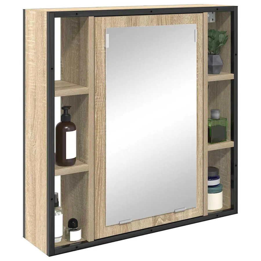 Armoire Miroir Chêne Sonoma 60 x 16 x 60 cm Bois d'ingénierie - 3