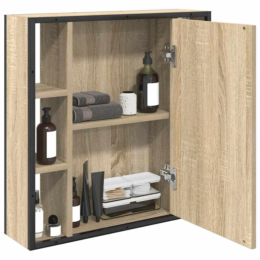 Armoire Miroir Chêne Sonoma 60 x 16 x 60 cm Bois d'ingénierie - 4