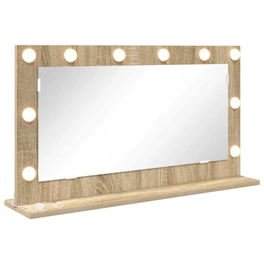 Miroir de vanité Rectangulaire Chêne Sonoma 80 x 45 x 18 cm - 2