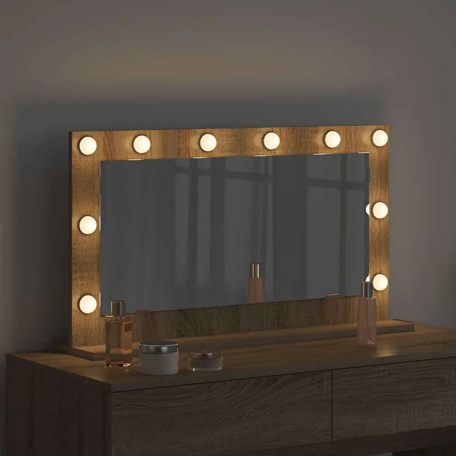 Miroir de vanité Rectangulaire Chêne Sonoma 80 x 45 x 18 cm - 3