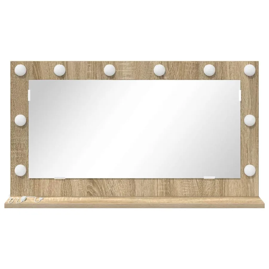 Miroir de vanité Rectangulaire Chêne Sonoma 80 x 45 x 18 cm - 4