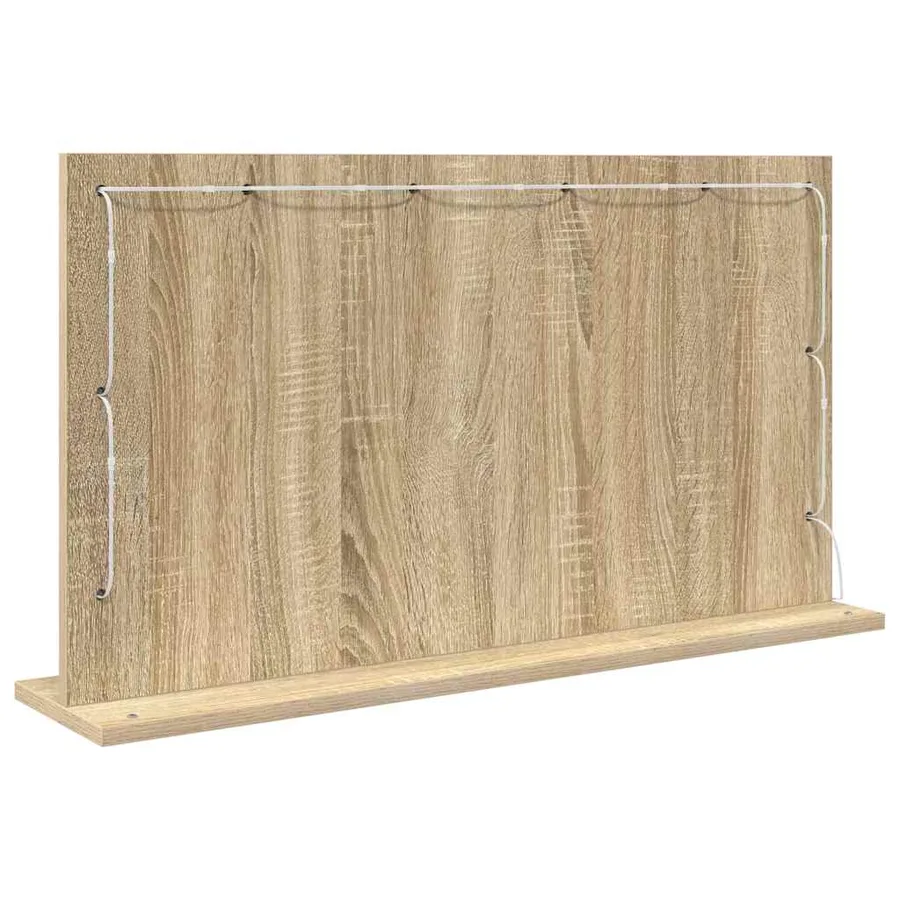 Miroir de vanité Rectangulaire Chêne Sonoma 80 x 45 x 18 cm - 6