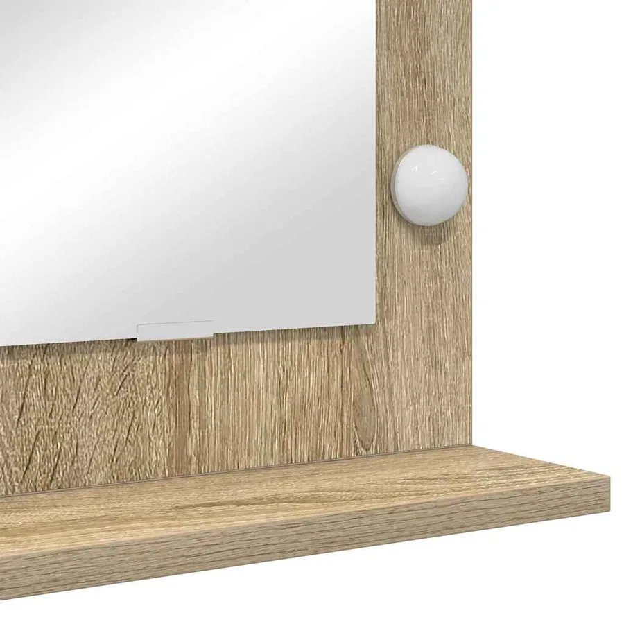 Miroir de vanité Rectangulaire Chêne Sonoma 80 x 45 x 18 cm - 7