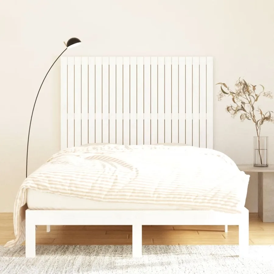 Tête de lit murale Blanc 140x3x110 cm Bois massif de pin - 3