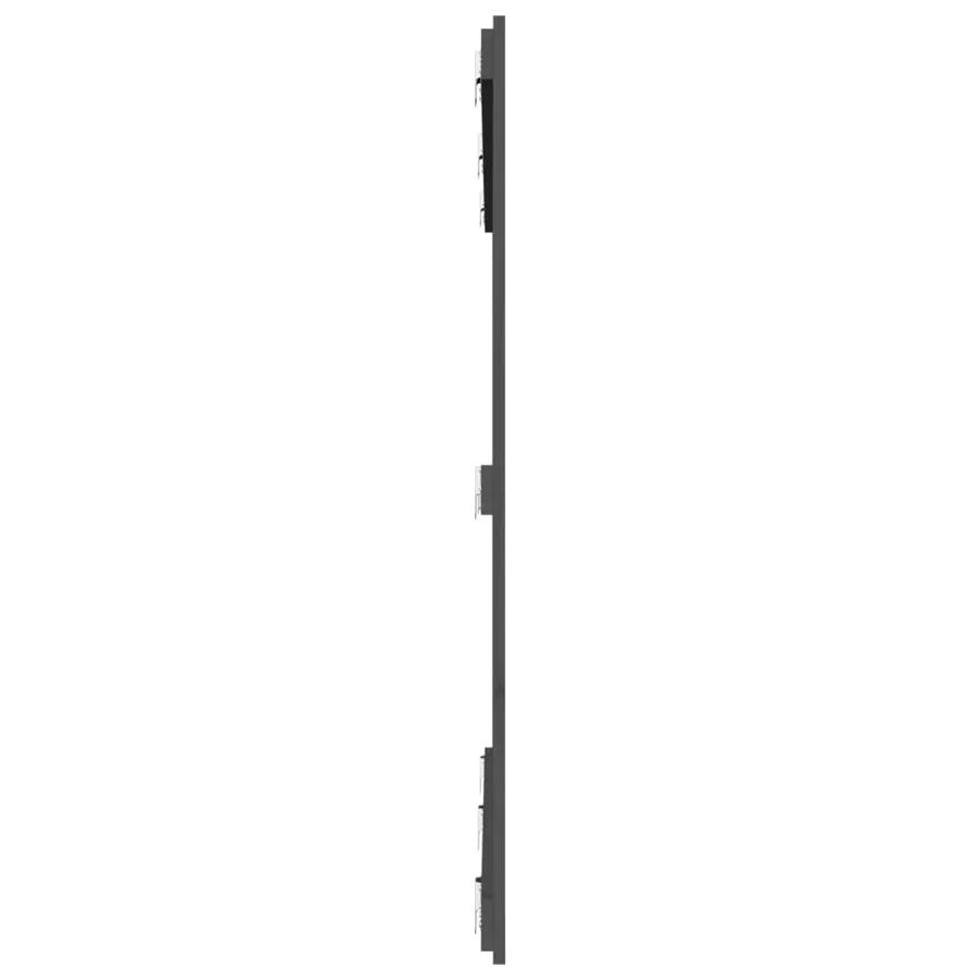 Tête de lit murale Gris 166x3x110 cm Bois massif de pin - 5