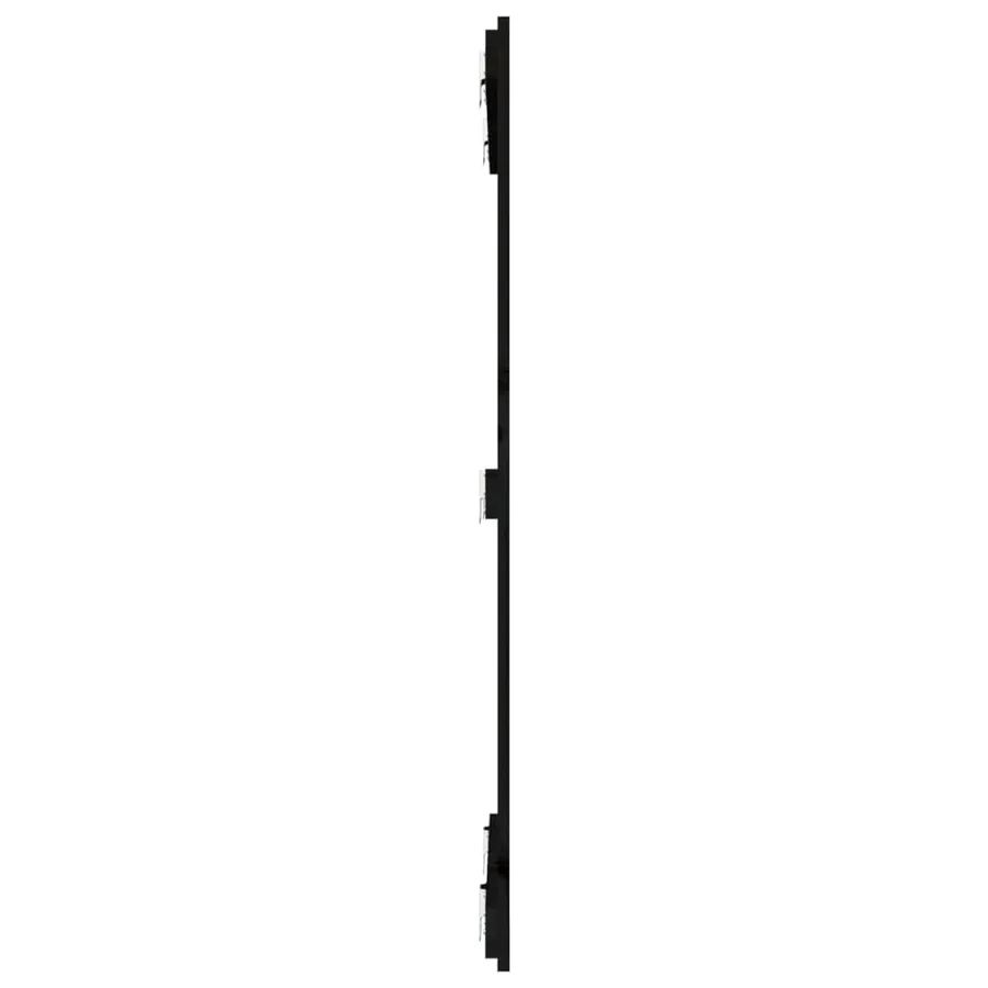 Tête de lit murale Noir 82,5x3x110 cm Bois massif de pin - 5