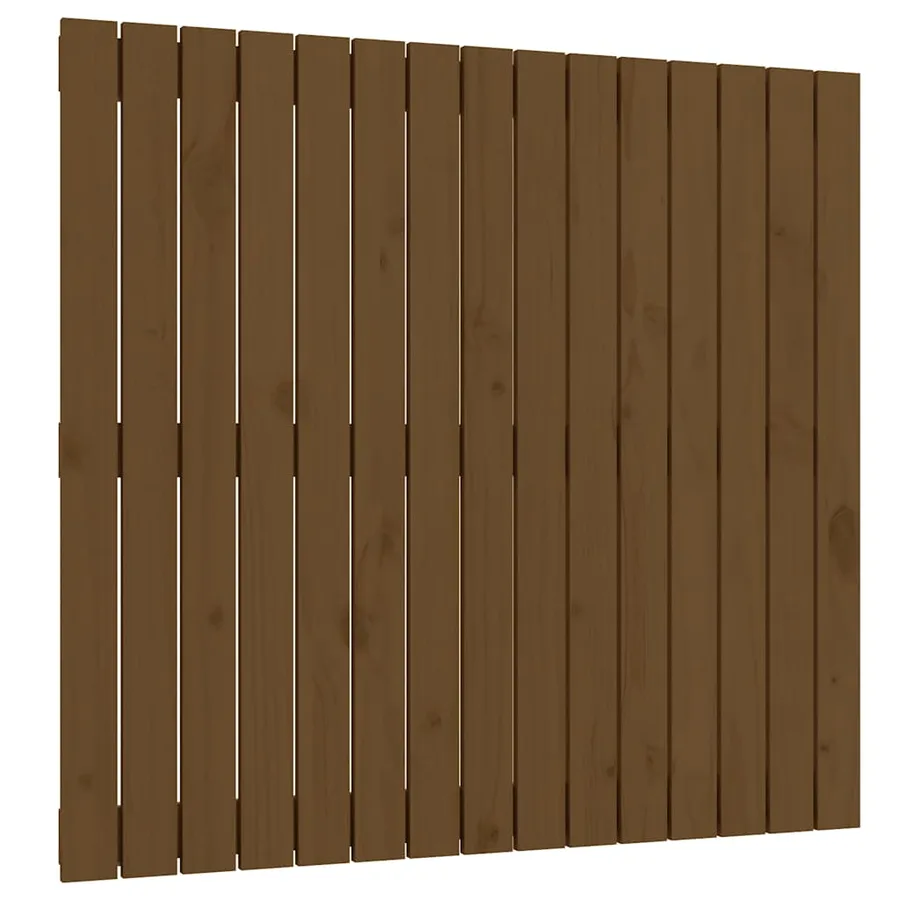 Tête de lit murale Marron miel 95,5x3x90 cm Bois massif de pin - 2