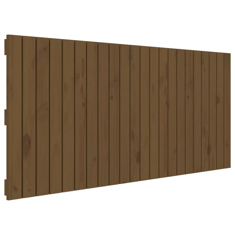 Tête de lit murale Marron miel 140x3x60 cm Bois massif de pin - 2