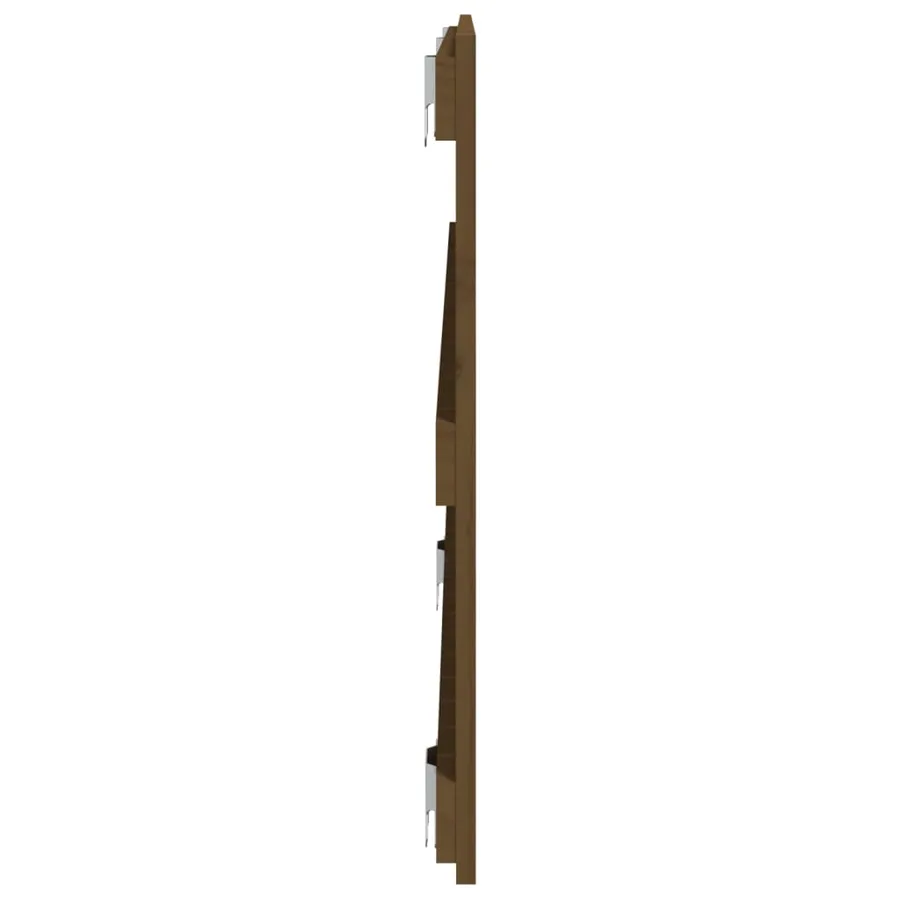 Tête de lit murale Marron miel 140x3x60 cm Bois massif de pin - 5