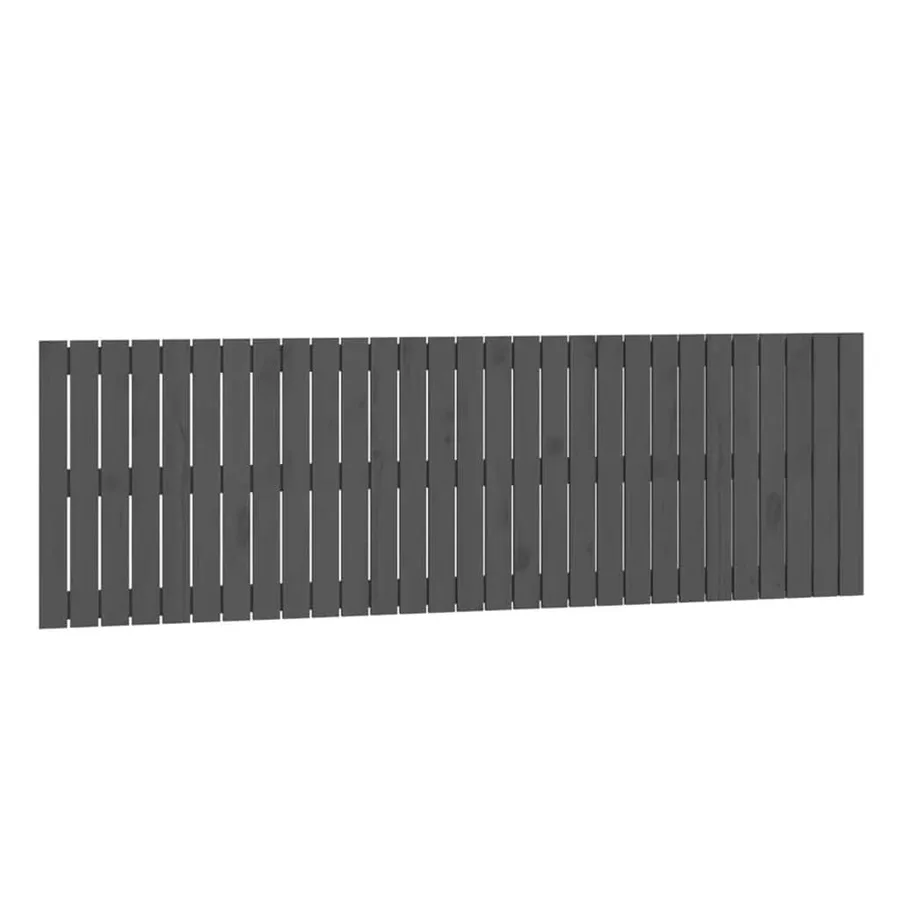 Tête de lit murale Gris 185x3x60 cm Bois massif de pin - 2