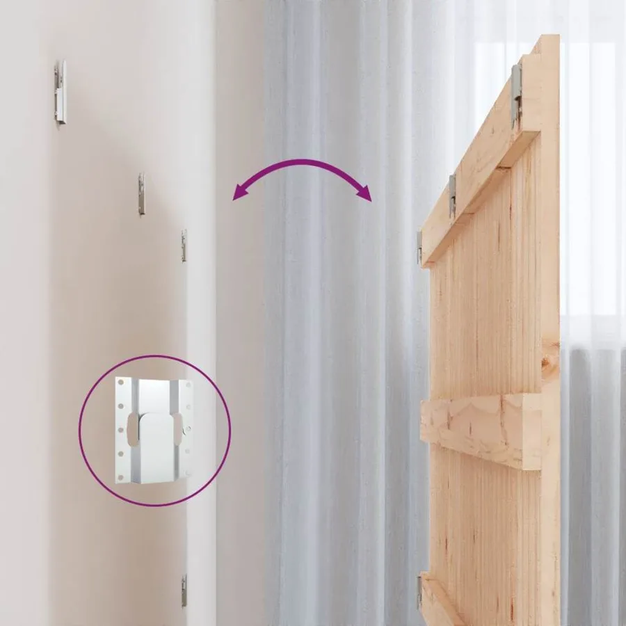 Tête de lit murale 127,5x3x60 cm Bois massif de pin - 6