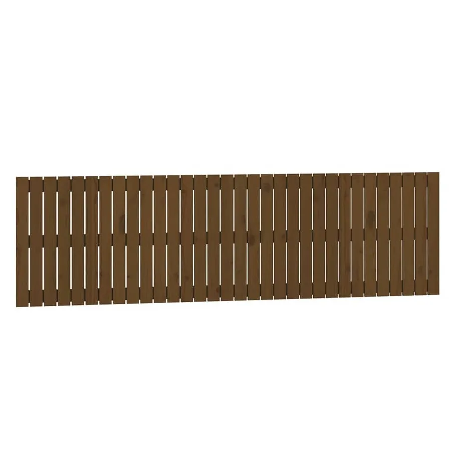 Tête de lit murale Marron miel 204x3x60 cm Bois massif de pin - 2