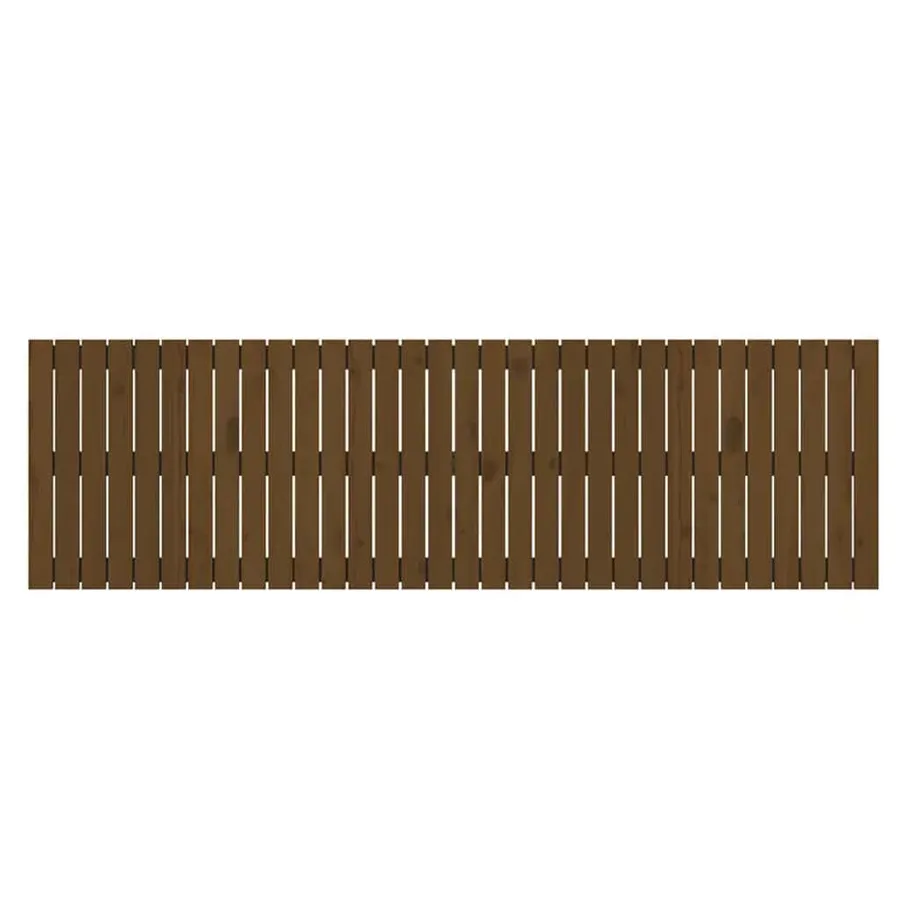 Tête de lit murale Marron miel 204x3x60 cm Bois massif de pin - 4
