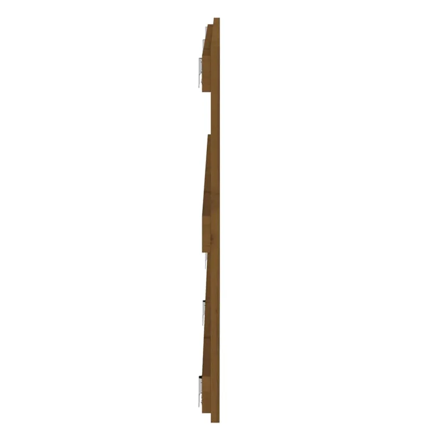 Tête de lit murale Marron miel 204x3x60 cm Bois massif de pin - 5