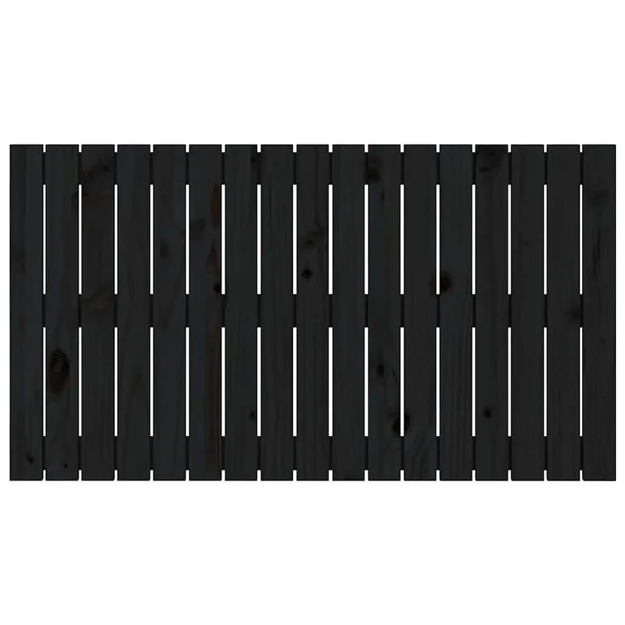 Tête de lit murale Noir 108x3x60 cm Bois massif de pin - 4