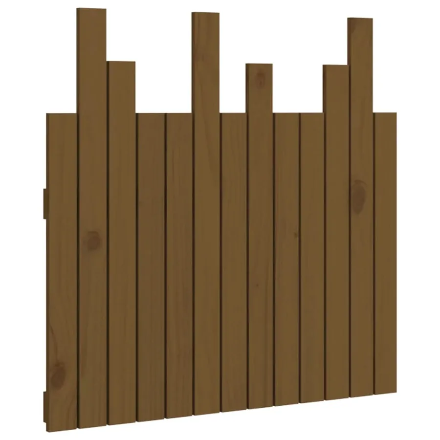 Tête de lit murale Marron miel 82,5x3x80 cm Bois massif de pin - 2