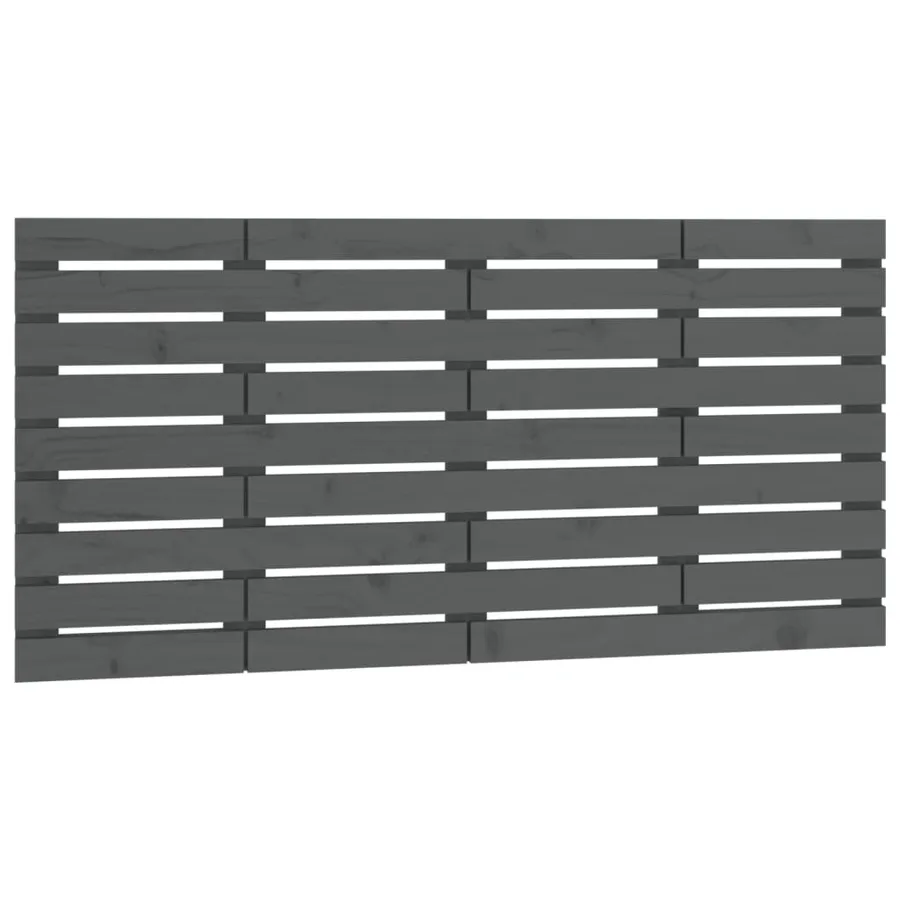 Tête de lit murale Gris 156x3x63 cm Bois massif de pin - 2