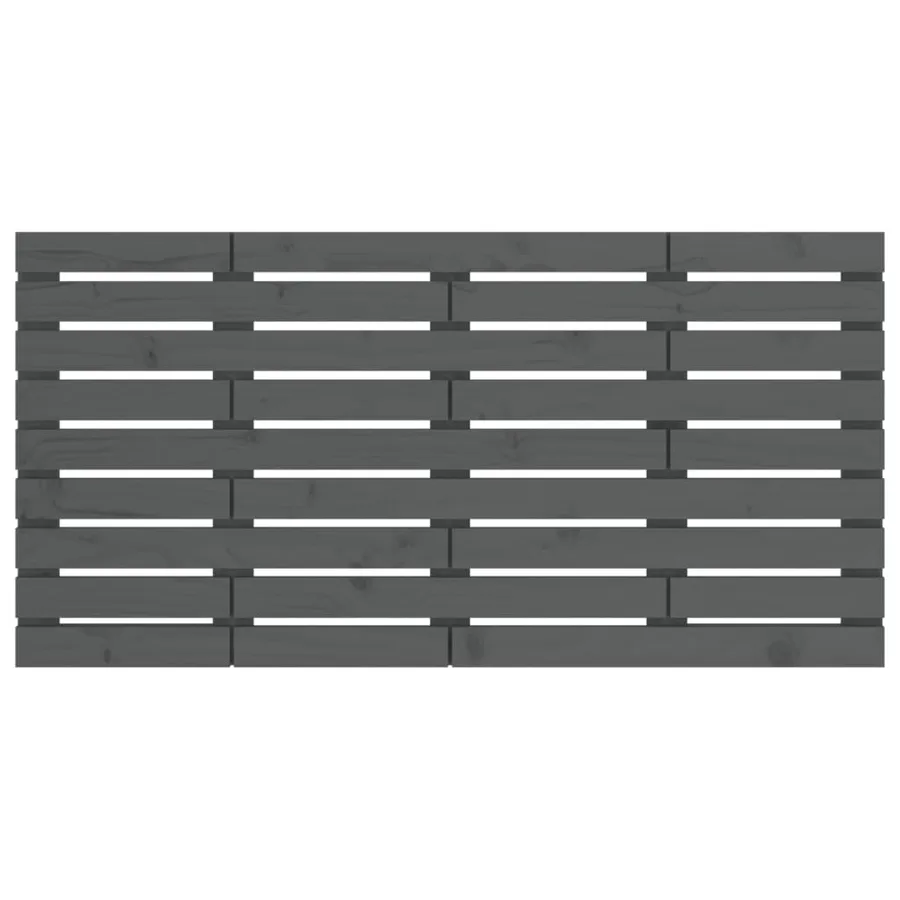 Tête de lit murale Gris 156x3x63 cm Bois massif de pin - 4