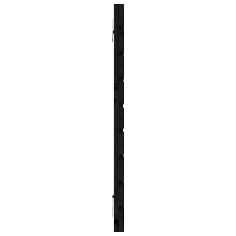 Tête de lit murale Noir 146x3x63 cm Bois massif de pin - 5