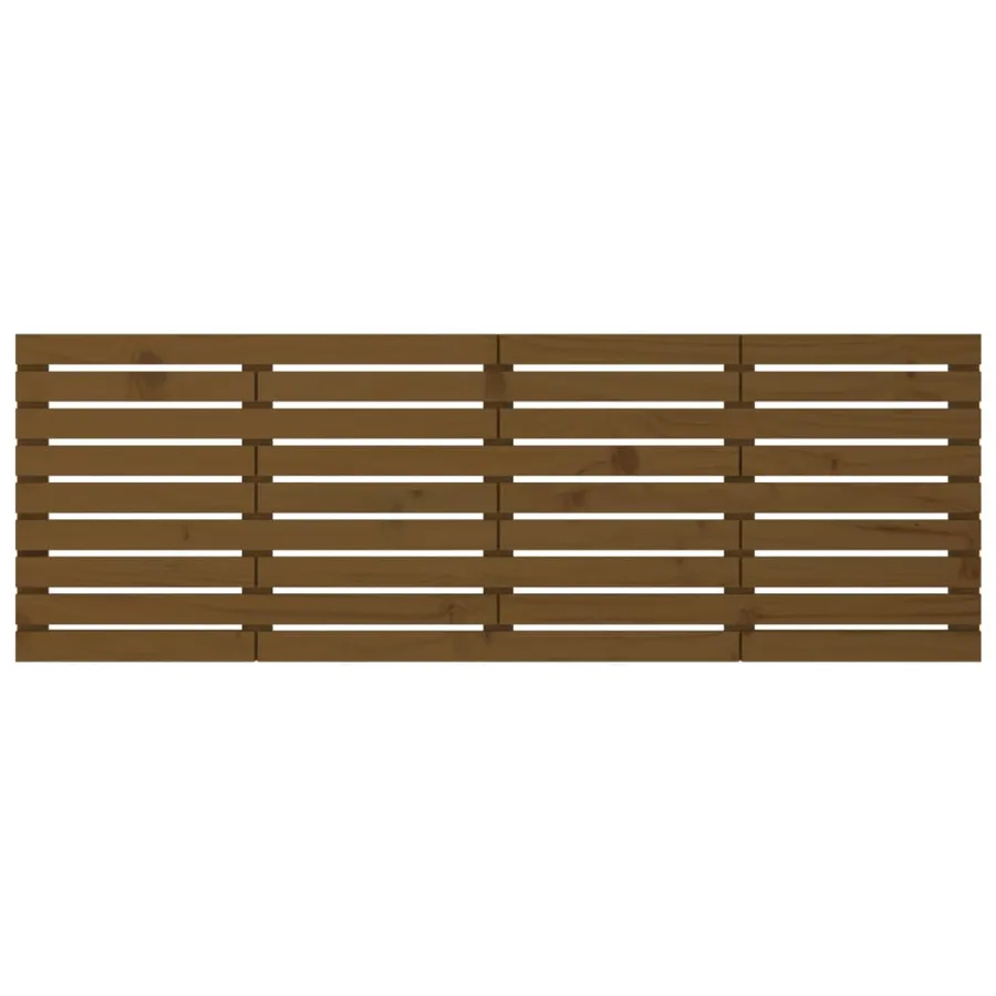 Tête de lit murale Marron miel 206x3x63 cm Bois massif de pin - 4