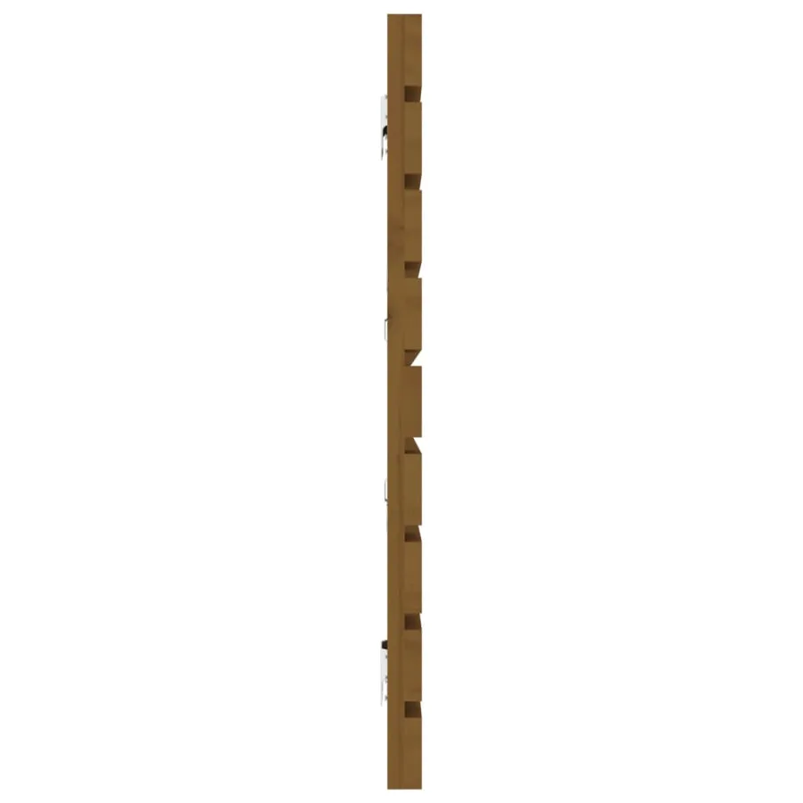 Tête de lit murale Marron miel 206x3x63 cm Bois massif de pin - 5