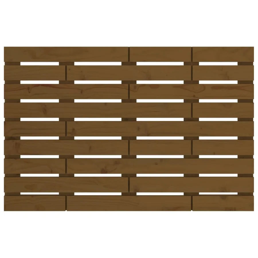 Tête de lit murale Marron miel 106x3x63 cm Bois massif de pin - 4