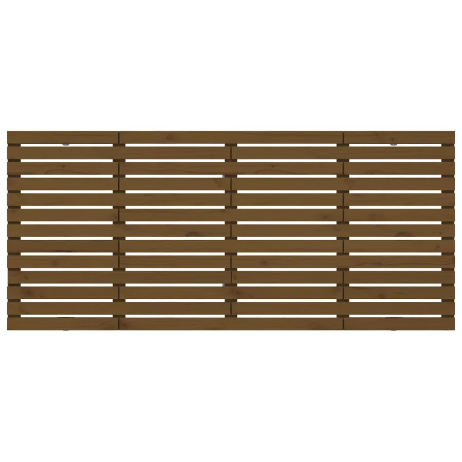 Tête de lit murale Marron miel 156x3x91,5 cm Bois massif de pin - 4